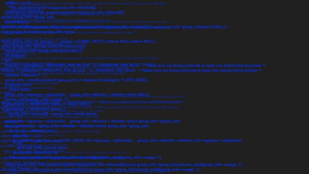 Codificación de pantalla azul concepto de hacker animación con glitch. Error de escritura de código de programación. Big data y ciberataque a Internet. Código de programación abstracto. Concepto Blockchain, código digital de computadora
 - Foto, Imagen