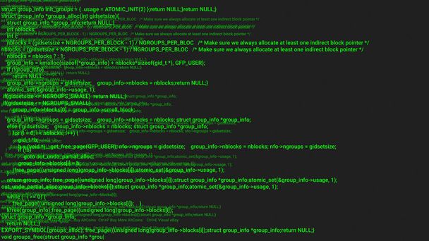 Zelená obrazovka kódování hacker koncepce animace s závada. Programovací kód překlep. Velká data a Internet kybernetického útoku. Programování kódu abstrakt. Blockchain koncepce, počítačového digitálního kódu - Fotografie, Obrázek