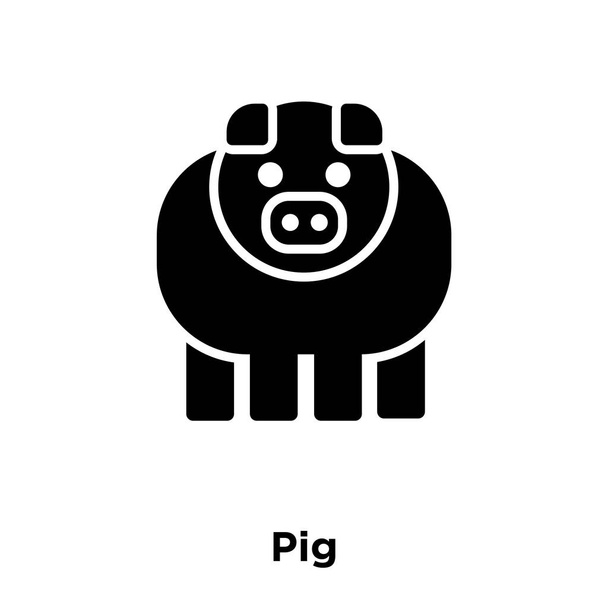 Vettore icona maiale isolato su sfondo bianco, logo concetto di segno maiale su sfondo trasparente, simbolo nero riempito
 - Vettoriali, immagini