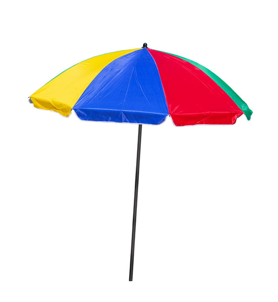 Beach umbrella isolated on a white background  - Photo, Image