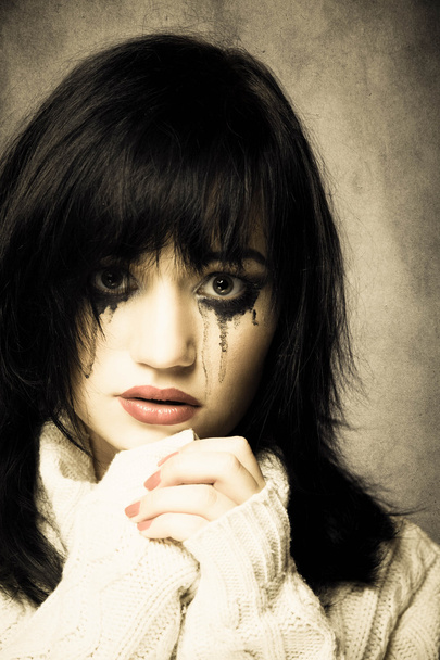 Portrait of a sad brunette. - Photo, Image