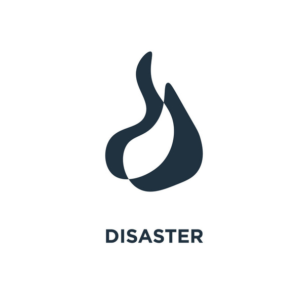 Disaster icon. Black filled vector illustration. Disaster symbol on white background. Can be used in web and mobile. - Vector, Image