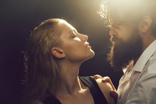 young sexy couple with wet hair - Fotoğraf, Görsel