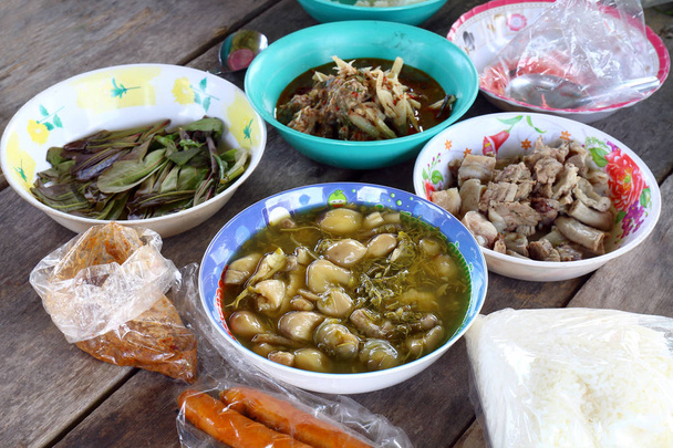 Maa Ruoka, Thai Foods maaseudulla, Ruoka Thaimaan Helppo tyyli, Kulttuuri Foods Paikallinen keittiö Thaimaan Aasiassa
 - Valokuva, kuva