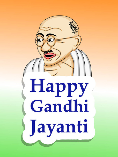 Illustration von Elementen des Gandhi Jayanti Hintergrunds. Gandhi Jayanti ist ein nationales Fest, das in Indien anlässlich des Geburtstages von Mohandas Karamchand Gandhi gefeiert wird. - Vektor, Bild