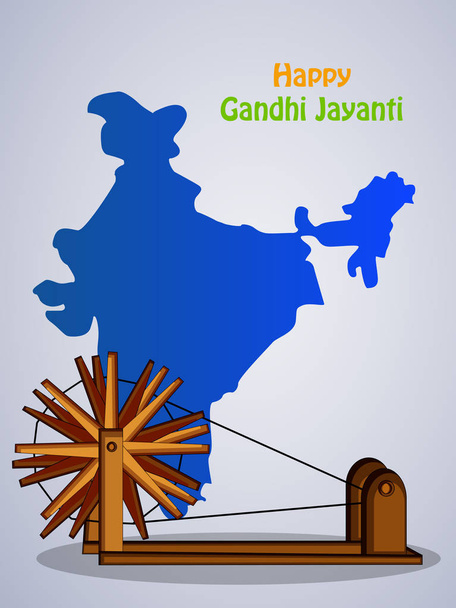 Ілюстрація елементів Ганді Джаянті фону. Ганді Джаянті - національне свято, що відзначається в Індії з нагоди дня народження Мохандаса Карамчанда Ганді. - Вектор, зображення