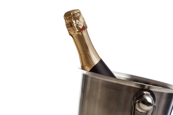 Champagne bottle isolated on white background - Foto, afbeelding