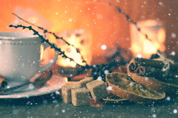 christmas cup of orange cinnamon sugar - Photo, Image