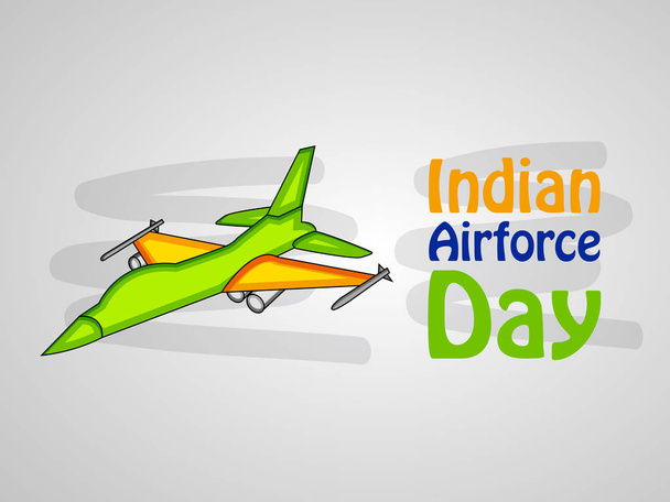 Illustration von Elementen des Tages der indischen Luftwaffe Hintergrundillustration von Flugzeugen mit Text zum Tag der indischen Luftwaffe anlässlich des Tages der indischen Luftwaffe - Vektor, Bild