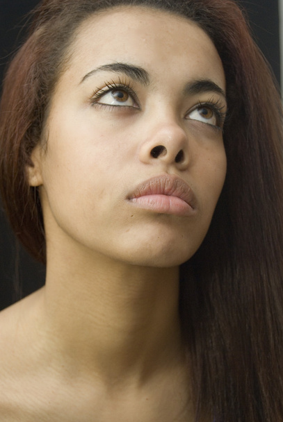 Attractive black woman isolated on white - Valokuva, kuva