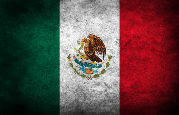 dunkler Grunge mexikanische Flagge Hintergrund - Foto, Bild