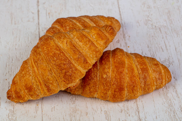 Delicious traditional baked french croissant  - Photo, Image