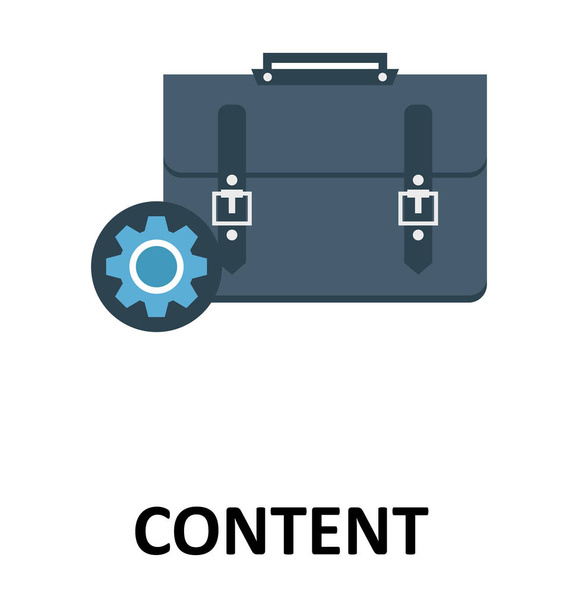 Icône d'illustration de vecteur de couleur isolé de gestion de contenu
 - Vecteur, image