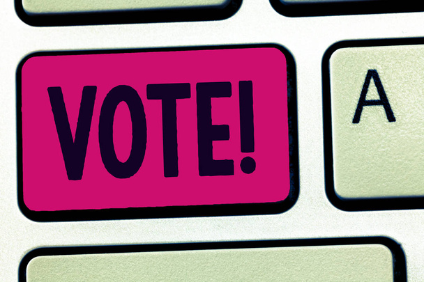 Rukopis textu hlasování. Koncept význam formální označení volby mezi dvěma nebo více akcí kandidátů - Fotografie, Obrázek