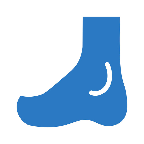 human foot flat icon, vector, illustration - Vetor, Imagem