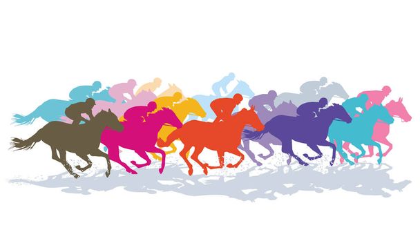Καλπασμός ιπποδρομίες, Racehorse, αγωνιστικά - Διάνυσμα, εικόνα