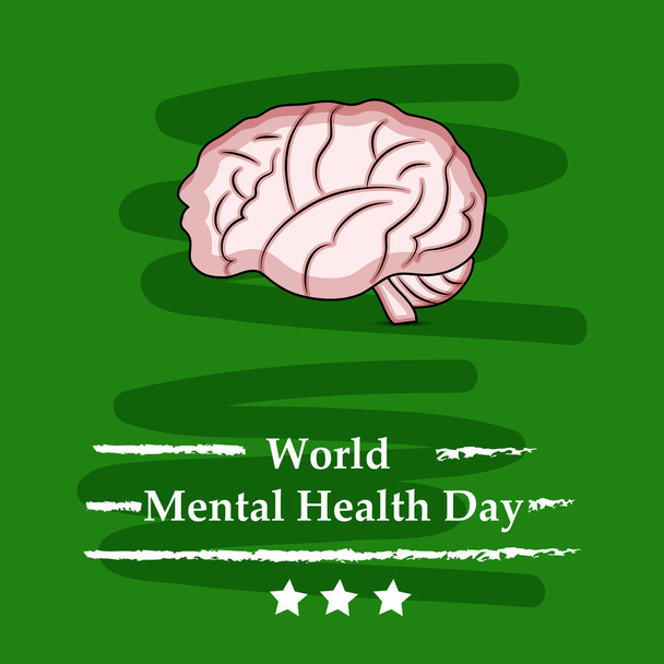 ilustración de elementos del Día Mundial de la Salud Mental Antecedentes   - Vector, imagen