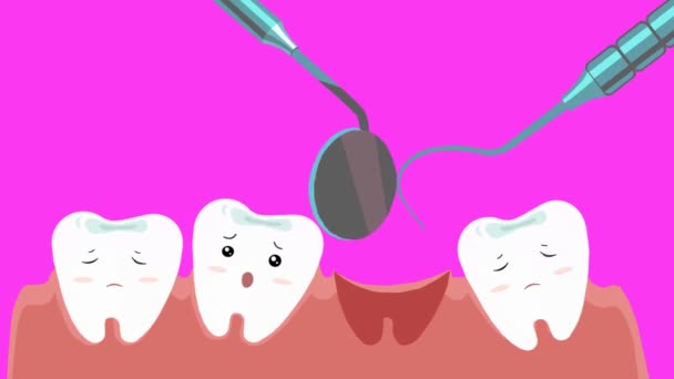 Diş Bakımı - vektör animasyon - Video, Çekim