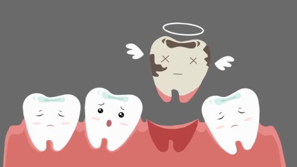 Zahnpflege - Vektoranimation - Filmmaterial, Video