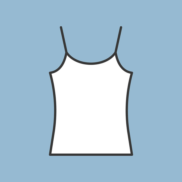 Female clothes and accessories flat design icon  - Vector, Image