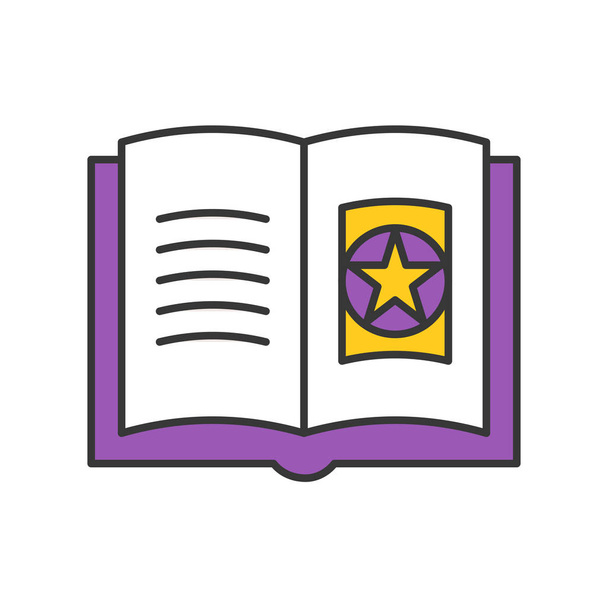 libro de magia, Halloween icono relacionado, diseño plano
 - Vector, imagen