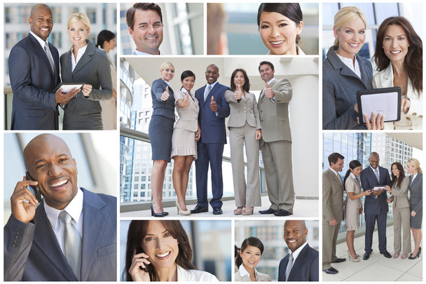 Montage of Modern Business Teams and - Photo, Image