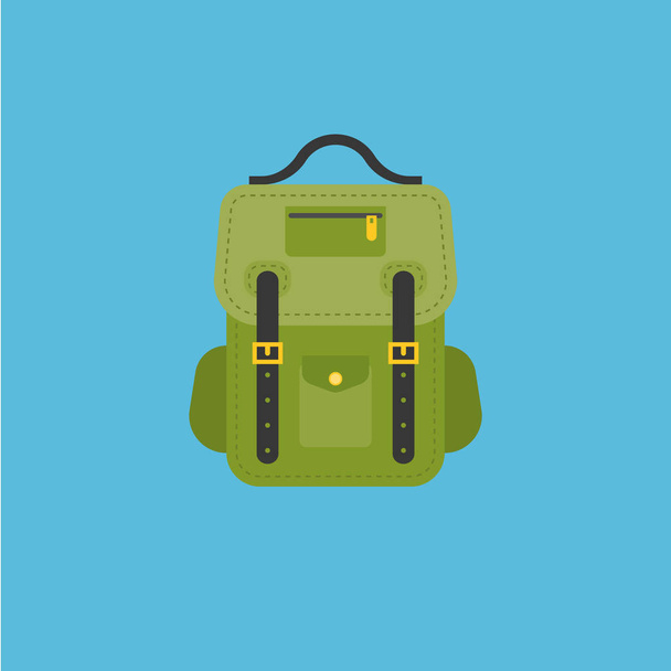 pytel nebo školní tašku, zpět do školy koncepce plochého designu - Vektor, obrázek