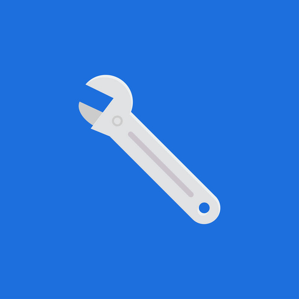 adjustable spanner, Filled outline icon, handyman tool and equipment set - Vector, Image