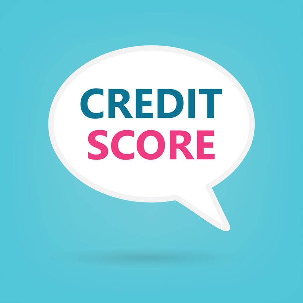 credit score on a speech bubble- vector illustration - Вектор,изображение