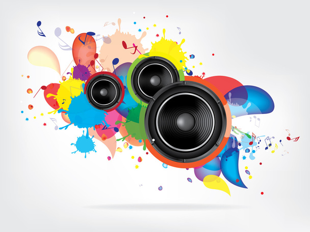 abstract music background with Sound Speaker - Vektor, kép