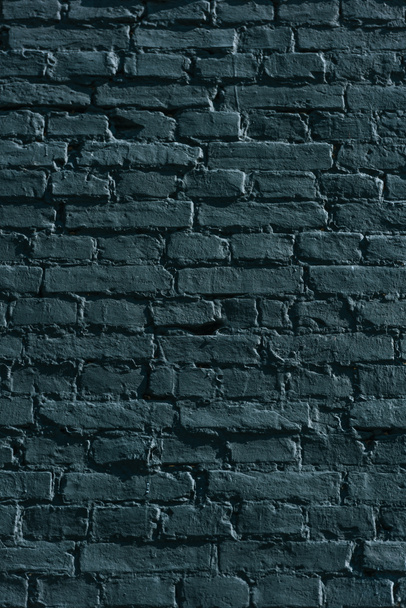 full frame view of black grunge brick wall background - Photo, Image