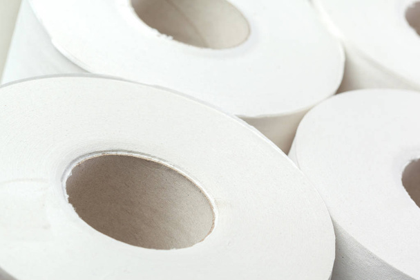 toilet paper on white background - Foto, Imagen