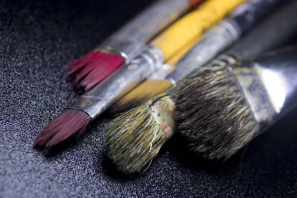 primer plano macro detalle pintura arte cepillo
 - Foto, imagen