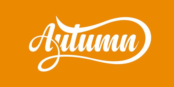Autumn. Calligraphic text - Vector, afbeelding