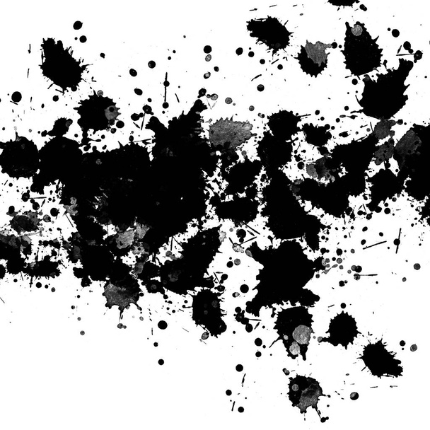 pintura negra salpica textura, fondo abstracto
 - Foto, Imagen