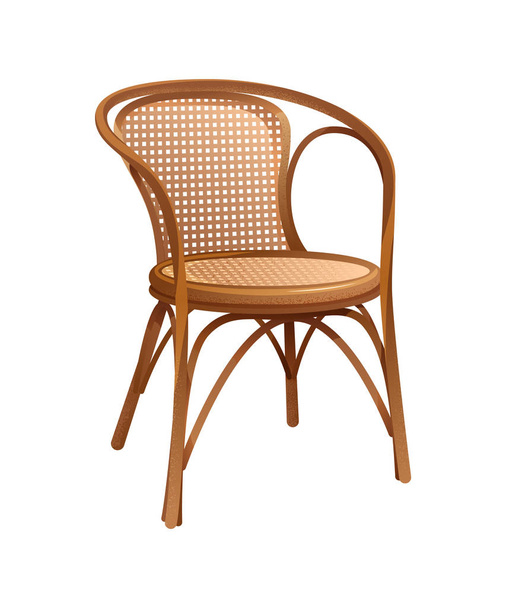 Vintage wooden chair. Furniture for an interior - Vector, imagen