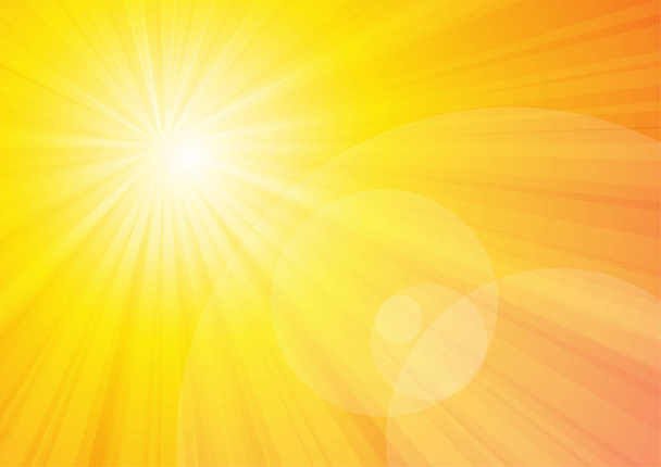 Wektor: blask słońca z żółtym tłem - Wektor, obraz