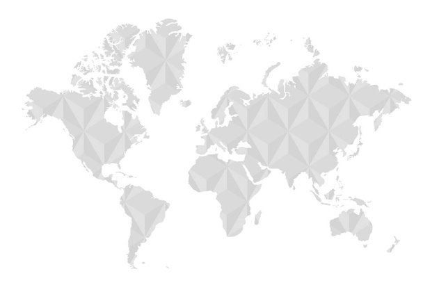 Vektor: világtérképet absztrakt háromszög háttér - Vektor, kép
