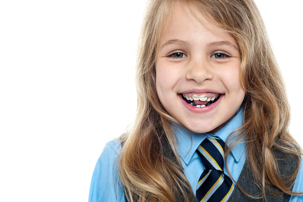 Cheerful school girl - Foto, Imagen