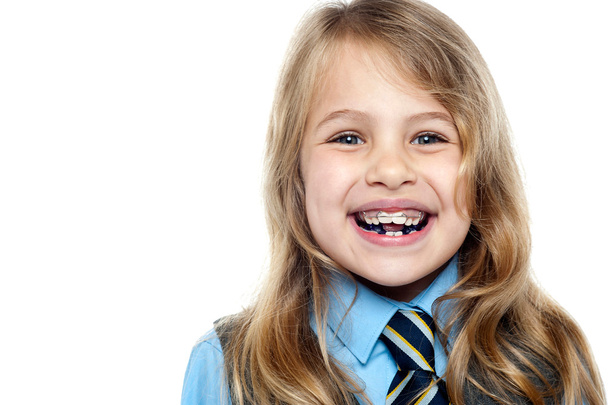 Cheerful school girl - Foto, afbeelding