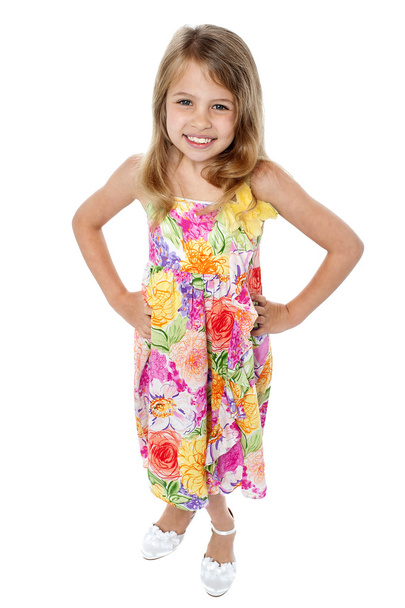 Young girl in sleeveless frock - Foto, imagen