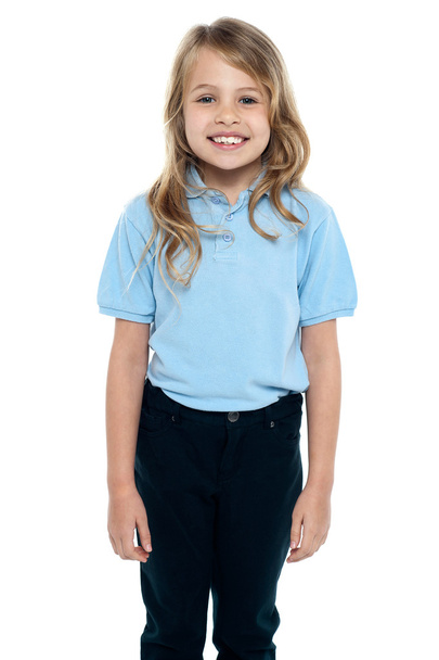 Cute young caucasian child posing for a portrait - Photo, image