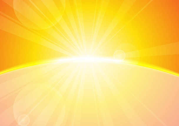 Vector: Resplandor abstracto del sol de la raya amarilla
 - Vector, Imagen