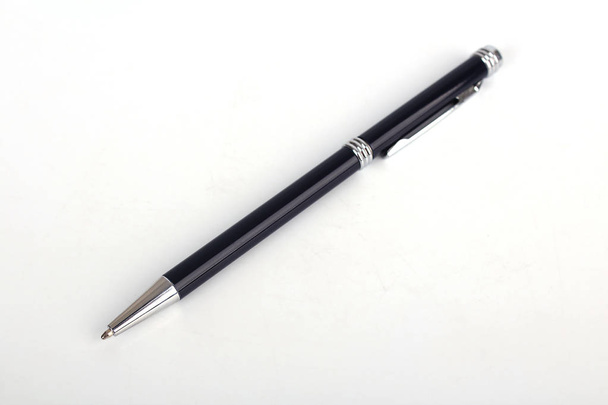 black ballpoint pen isolated on a white background - Photo, Image