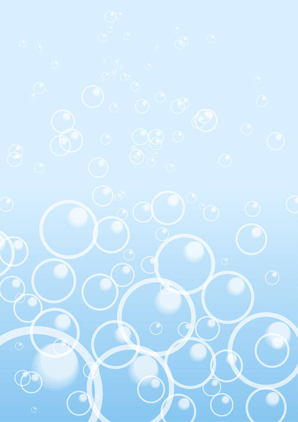 Vektor: abstrakte Blasen auf blauem Hintergrund - Vektor, Bild