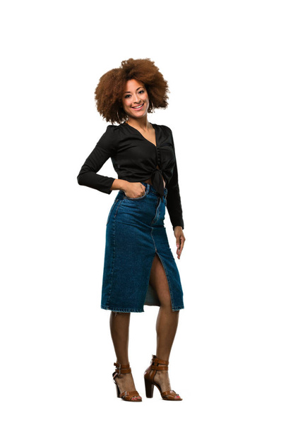 full body afro woman standing - Photo, image