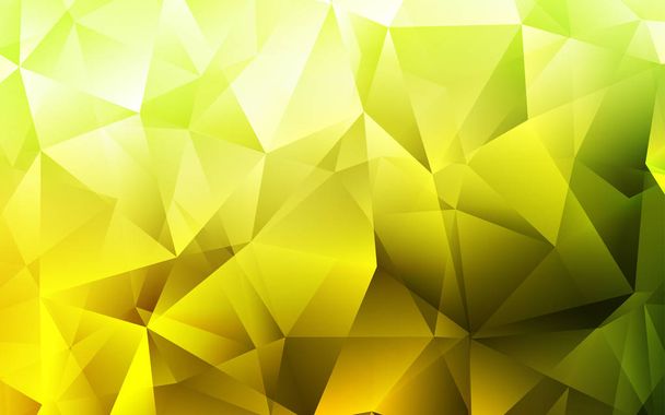 Verde claro, fundo vetorial amarelo com linhas, triângulos. Ilustração com conjunto de triângulos coloridos. Padrão pode ser usado para sites
. - Vetor, Imagem