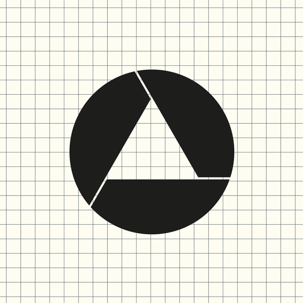 Aperture, camera lens symbol - Vector, Image