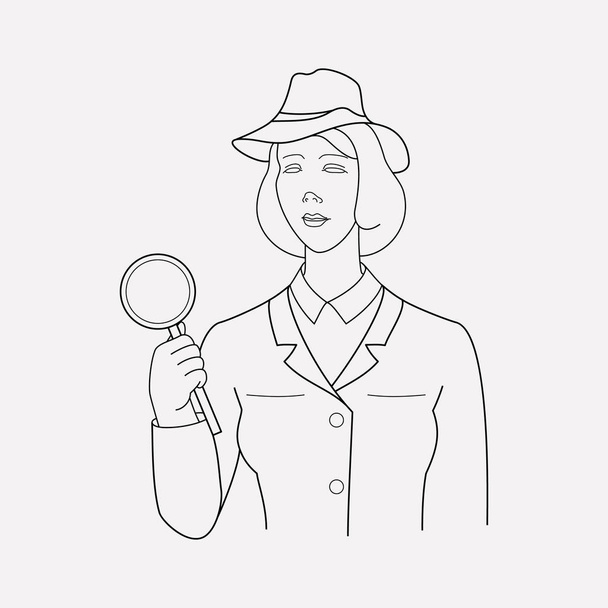 Investigator icon line element. Vector illustration of investigator icon line isolated on clean background for your web mobile app logo design. - Vector, Image