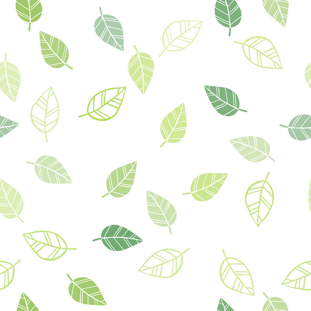 Light Green, Yellow vector seamless elegant pattern with leaves. leaves on elegant natural pattern with gradient. Pattern for trendy fabric, wallpapers. - Вектор, зображення